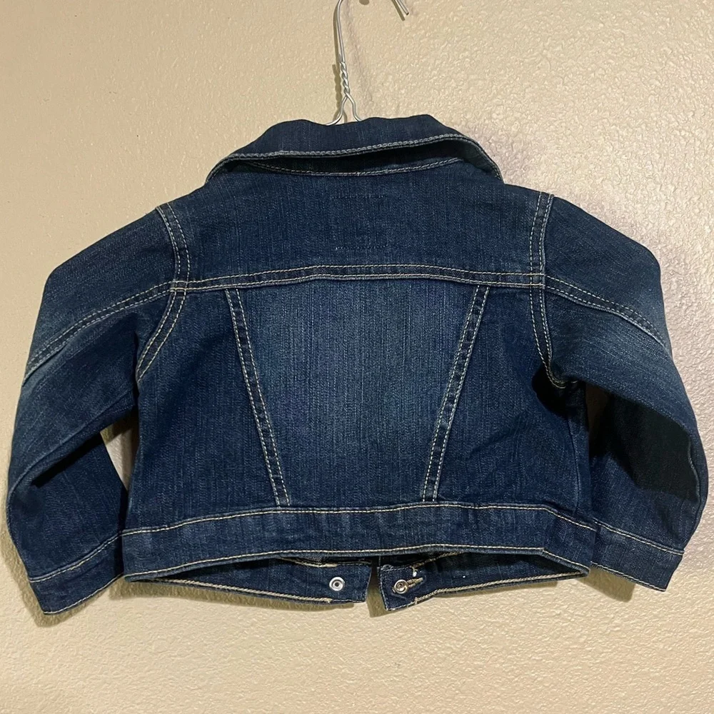 The Children's Place Blue Jean Jacket Classic Style Girls 12-18Mos